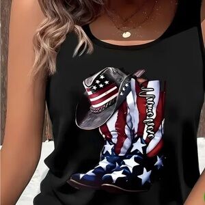 American 🇺🇸 Flag Graphic Tank Top NWOT 
One size XL one size XXL